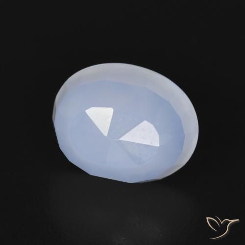 Calcedônia Azul púrpura claro Natural 2.83ct, oval, Transparente