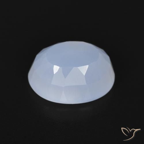 Calcedônia Azul púrpura claro Natural 2.83ct, oval, Transparente