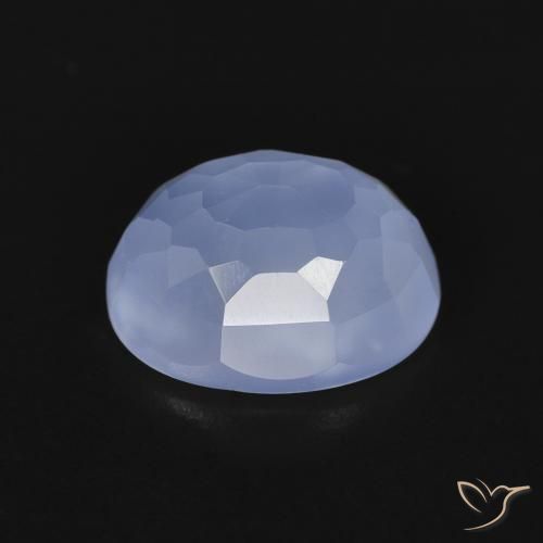 Calcedônia Azul arroxeado Natural 2.90ct, oval, Transparente