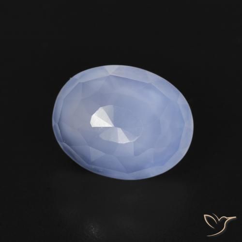 Calcedônia Azul arroxeado Natural 2.83ct, oval, Transparente