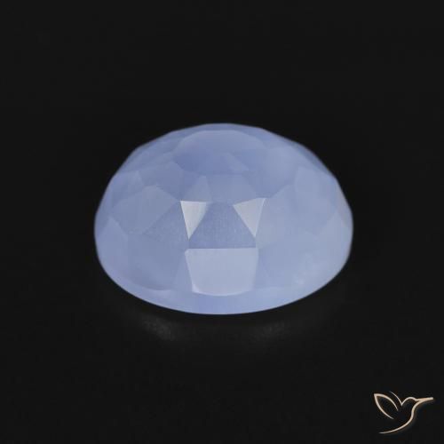 Calcedônia Azul arroxeado Natural 2.83ct, oval, Transparente