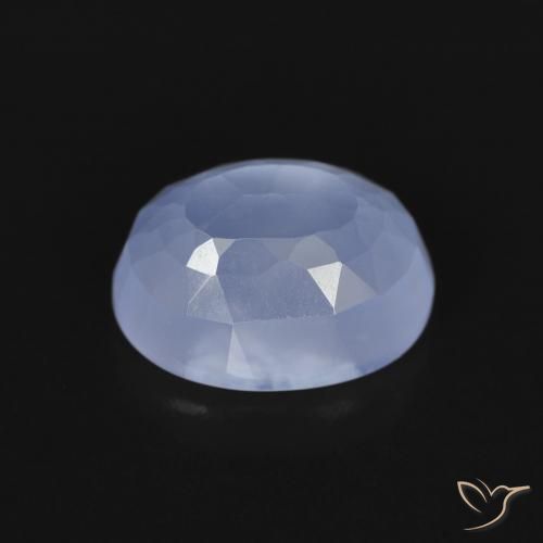 Calcedônia Azul arroxeado Natural 2.68ct, oval, Transparente