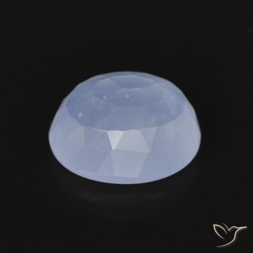 Calcedônia Azul arroxeado Natural 2.82ct, oval, Transparente