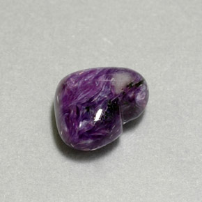 Charoíta violeta natural 6,66ct, formato de coração, opaco