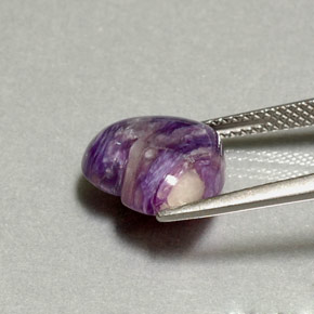 Charoíta violeta natural 4,46ct, formato de coração, opaco