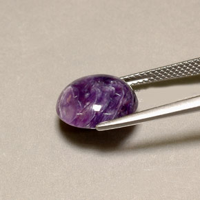 Charoíta violeta natural 5,04ct, corte redondo, opaco