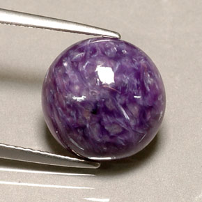 Charoite Tolet Natural 5.29ct, Corte Redondo, Opaco
