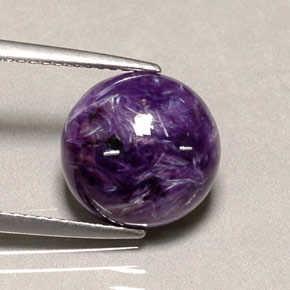 Charoite Tolet Natural 4.21ct, Corte Redondo, Opaco