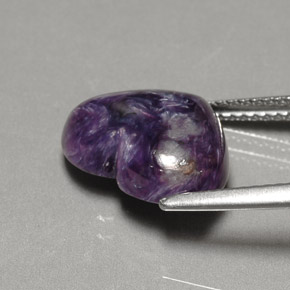Charoite Tolet Natural 4.91ct, Formato de coração, Opaco