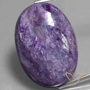 32.82ct Natural Violeta Médio Profundo Charoite, oval, Opaco