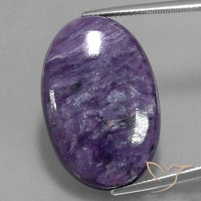 Charoite Violeta Profundo Natural 31.70ct, Corte Oval, Opaco