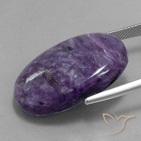 Charoite Violeta Profundo Natural 31.70ct, Corte Oval, Opaco