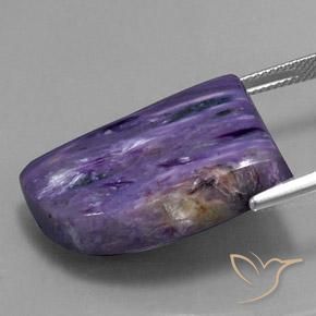 Charoite Aveludado Roxo Violeta Natural 30.57ct, Chique, Opaco
