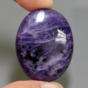 Charoite Tolet Natural 54.26ct, Corte Oval, Opaco