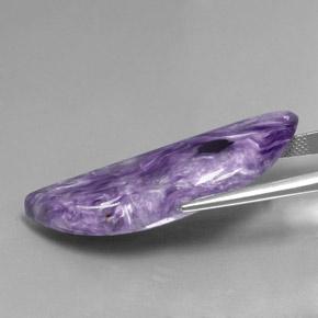Charoíta violeta natural 27,88ct, forma extravagante, opaco