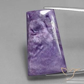 39.47ct Natural Violeta Profundo Charoite, baguete, Opaco