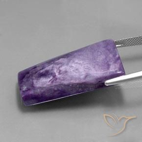 Charoite Violeta Profundo Natural 39.47ct, baguete, Opaco