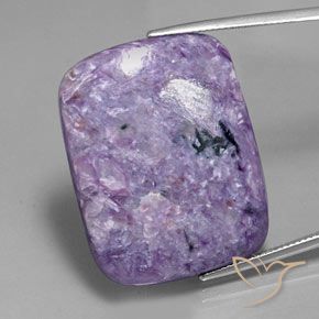 40.69ct Natural Violeta Médio Profundo Charoite, Almofada, Opaco