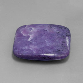Charoíta violeta natural 27,69ct, almofada cortada, opaco