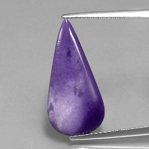 Charoíta Violeta Natural 5,81ct, Formato de pêra, Opaco