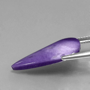 Charoíta Violeta Natural 5,81ct, Formato de pêra, Opaco