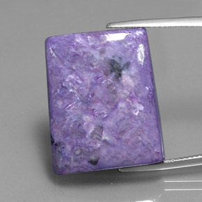 Charoíta violeta natural 32,07ct, forma extravagante, opaco