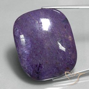 87.70ct Natural Violeta Profundo Charoite, Almofada, Opaco