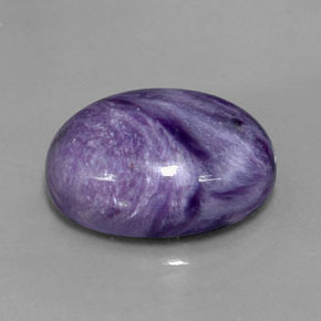 Charoíta violeta natural 12,03ct, corte oval, opaco