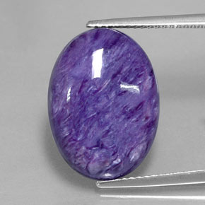Charoíta violeta natural 11,11ct, corte oval, opaco
