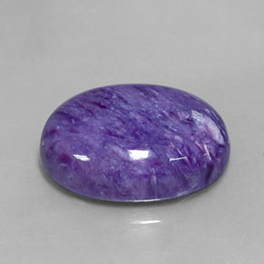 Charoíta violeta natural 11,11ct, corte oval, opaco