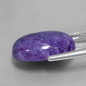 Charoíta violeta natural 11,11ct, corte oval, opaco