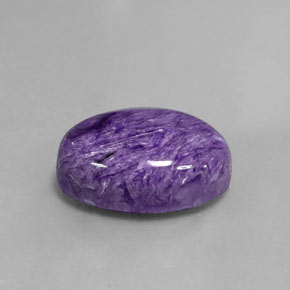 Charoíta violeta natural 11,80ct, corte oval, opaco