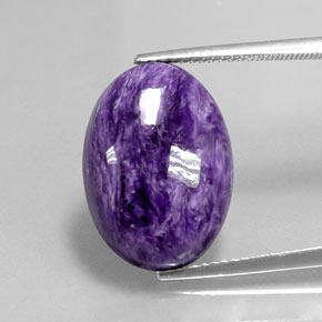 Charoíta violeta natural 10,26ct, corte oval, opaco