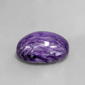 Charoíta violeta natural 12,83ct, corte oval, opaco