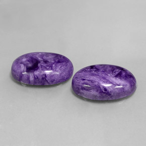 Pedras preciosas de charoíta violeta natural de  ct, corte oval, opaco