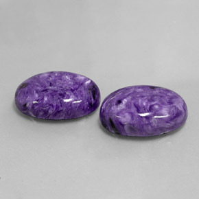 Pedras preciosas de charoíta violeta natural de  ct, corte oval, opaco