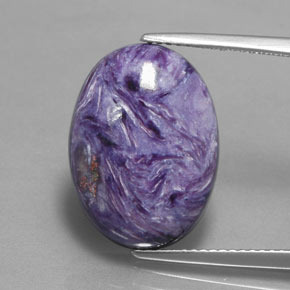 Charoite Tolet Natural 9.32ct, Corte Oval, Opaco