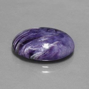 Charoíta violeta natural 9,17ct, corte oval, opaco