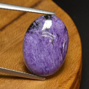 Charoíta violeta natural 9,17ct, corte oval, opaco