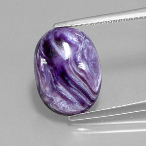 Charoite Tolet Natural 5.22ct, Corte Oval, Opaco