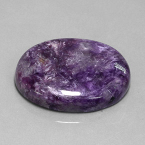 Charoite Violeta médio-escuro Natural 36.50ct, Corte Oval, Opaco