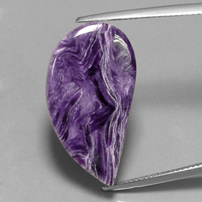 Charoíta violeta natural 18,29ct, forma extravagante, opaco