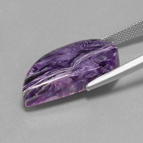 Charoíta violeta natural 18,29ct, forma extravagante, opaco