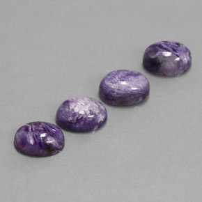 Pedras preciosas de charoíta violeta natural de  ct, corte oval, opaco