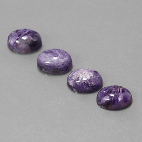 Pedras preciosas de charoíta violeta natural de  ct, corte oval, opaco
