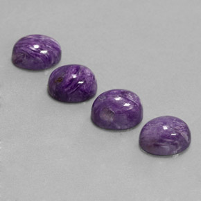 Pedras preciosas de charoíta violeta natural de  ct, corte oval, opaco