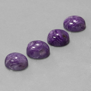 Pedras preciosas de charoíta violeta natural de  ct, corte oval, opaco