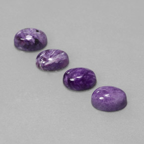 Pedras preciosas de charoíta violeta natural de  ct, corte oval, opaco