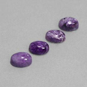 Pedras preciosas de charoíta violeta natural de  ct, corte oval, opaco