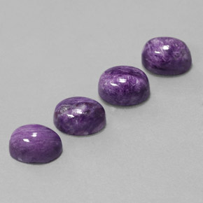 Pedras preciosas de charoíta violeta natural de  ct, corte oval, opaco